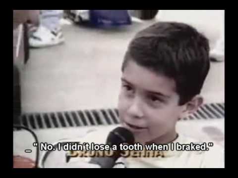 Bruno ganando una carrera en el cart&oacute;dromo de su t&iacute;o a los 11 a&ntilde;os