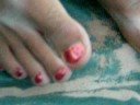 Toenail painting before lava rapid