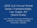 06 world salsa championships: 2nd place on1 division