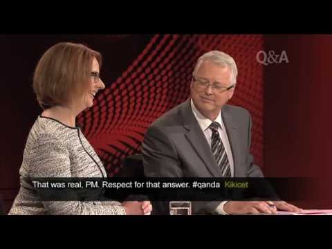 Julia Gillard - 06/05/2013 Prime Minister Julia Gillard joined ABC's Q&A to answers questions posed by a very special audience of high school students.