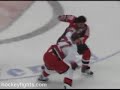 craig adams vs johnny oduya from the hurricanes at devils game on mar 17, 2007.
via http://www.hockeyfights.com