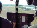 Takeoff in the back of a Eurocopter EC135 helicopter