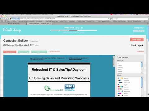 mailchimp - http://www.SalesTipADay.com Do you keep in contact with your clients via email? Have you ever used Mail Chimp? There is a free version and it allows you to t...