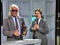 ric flair fresh off his victory over ron garvin making him a 5 time world heavy weight champion.