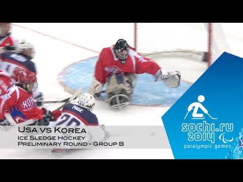 USA vs Korea highlights | Ice sledge hockey | Sochi 2014 Paralympic Winter Games
