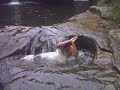 Alexandre na cachoeira do Cora��o em Carrancas MG