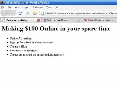 How to Make $100 a Month on the Internet in Your Spare Time
