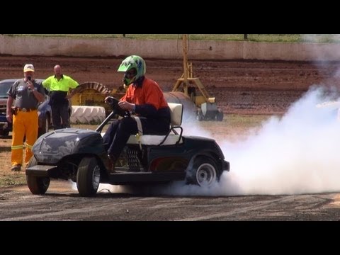 HAYABUSA POWERED GOLF BUGGY AT DUBBO BURNOUTS 21.9.2013
