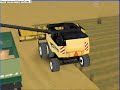 simtractor new holland corn harvest