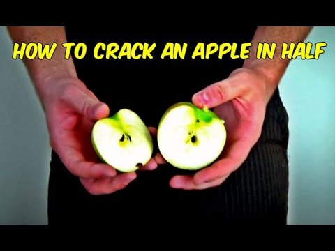 how to break an apple in half