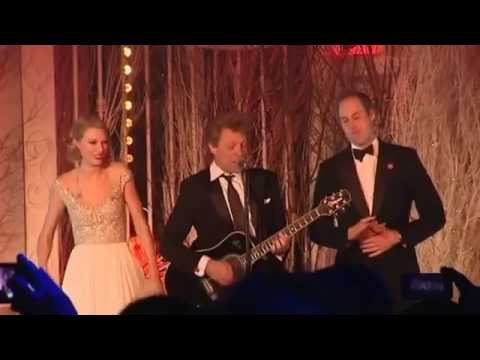 Taylor Swift, Bon Jovi, and Prince William sing 'Living On A Prayer'