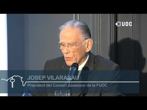 Cloenda de l'acte, a crrec de Josep Vilarasau (president del Consell Assessor de la FUOC)