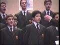 l'escolania de montserrat, dirigida pel p. ireneu segarra en el seu concert a hasselt, b�lgica. gira del mes de juny de 1997