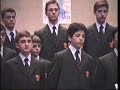 l'escolania de montserrat, dirigida pel p. ireneu segarra en el seu concert a hasselt, b�lgica. gira del mes de juny de 1997