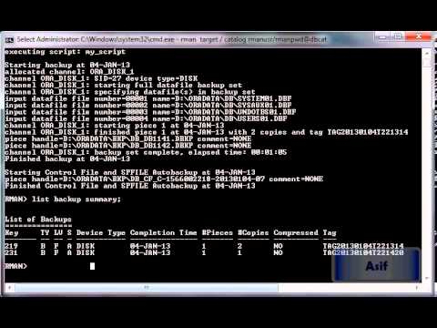 how to know rman backup location