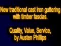 Traditional Cast Iron Guttering with New Timber Fascias Best Priced UK Call 0845 878 7778