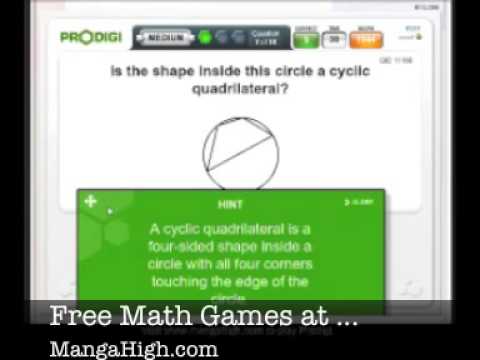 math games online - http://www.mangahigh.com/games/ Play free online math games and learn about cyclical quadrilaterals. Get math help and enjoy math practice. Learn math concep...