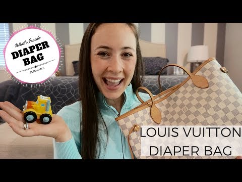 What's In My LOUIS VUITTON NEVERFULL Diaper Bag – Luxury Purse