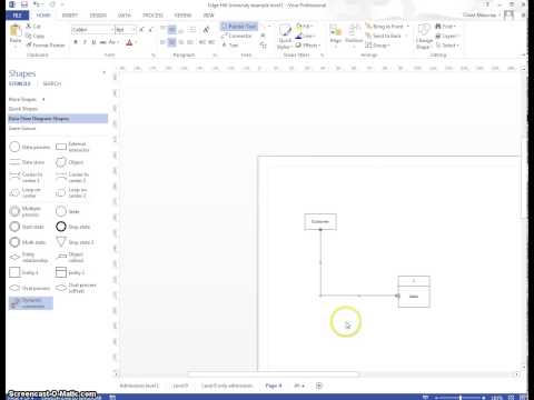 how to draw dfd in visio