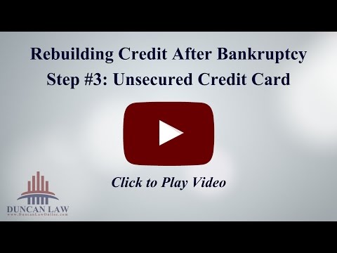 how to rebuild credit after bankruptcy