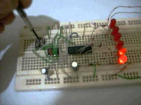 4017 - This is a 6 led knight rider circuit. It used ne555 and cd4017 ic's. for more information please visit, http://www.electronicecircuits.com/electronic-circuit...