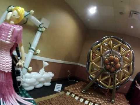 balloon convention - sculpture competition room at balloon convention Twist and Shout 2012, Tempe AZ, USA. Sheraton Phoenix Airport Hotel. done by the best balloon twisters in th...