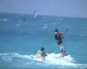 Session of kite and beatiuful girls in Lefkas