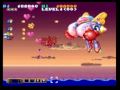 stage 3 of jikkyou oshaberi parodius ~ forever with me (ps1), played by me. it's the following of the tokimeki memorial stage vid, as i played those two stages in the same run. although the parodius series already give a fair share of twinbee references in its game system and its characters (the bell power-up and twinbee and winbee as playable characters), this game went even further and gave the twinbee series a stage. i'm not as much versed in the twinbee franchise as in the tokimeki memorial one, but even then i could spot some nice references in this run, making the stage really enjoyable (plus the music is absolutely awesome ~o~). notable ones are the shooting star shower at 0:38, the madoka and dr. mardock cloud in the background at 1:15, the warumon ship (you can even spot warumon himself in one of the windows of the ship) and evilbee (zakobee) sub-bosses at 3:10, and, well, the stage's boss himself is an over-the-top twinbee ship xd.