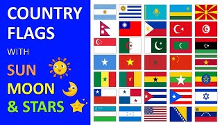 Country Flags (part 1/5) - Fun learning for kids 