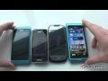 Nokia, E7, N8, C7 en C6-01 naast elkaar