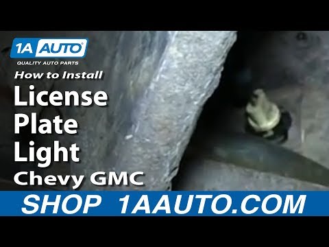 How To Install Replace License Plate Light 1988-98 Chevy GMC Pickup Truck Silverado Sierra