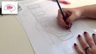 Karakalem Topuklu Ayakkabı Tasarım Çalışması