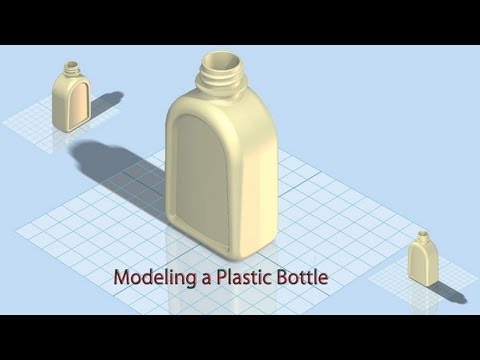 Modeling a Plastic Bottle (Autodesk Inventor 2012) HD