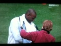 Mario Balotelli struggles to put his bib on!