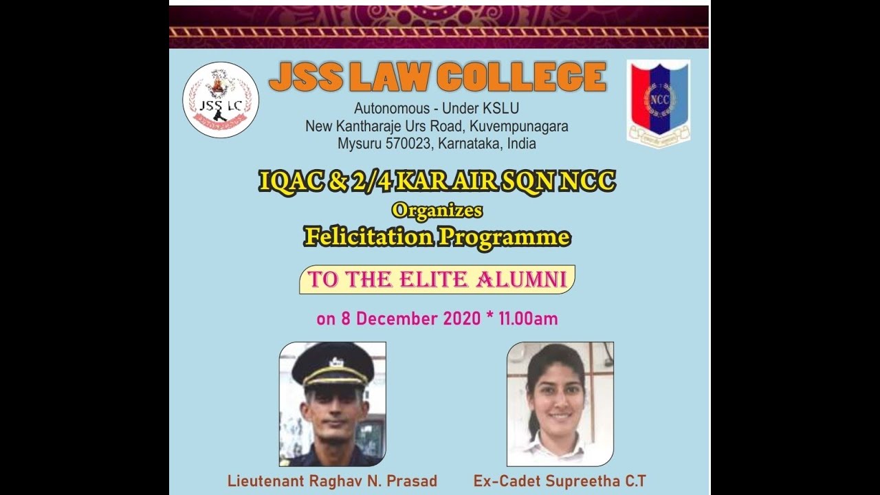 JSSLC NCC Cadets Felicitation Programme