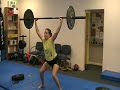 Dumbbell Hang squat clean, Barbell Sn, kipping pullups