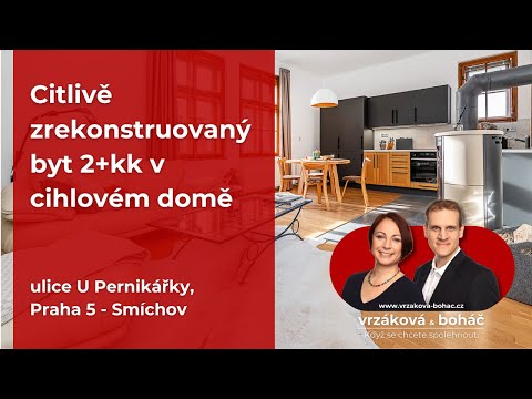 Video Citlivě zrekonstruovaný byt 2+kk v cihlovém domě – U Pernikářky, Smíchov