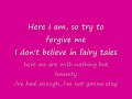 Britney spears, cinderella (let me go) with lyrics