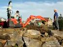 Running a Kubota mini trackhoe