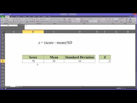 how to calculate z score in excel