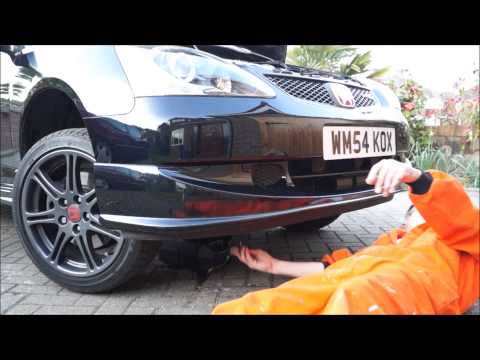 how to change oil civic type r