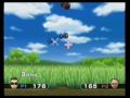 two players face off in a round of the shooting range game in wii play for the nintendo wii.