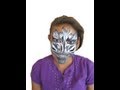 Zebra face paint tutorial