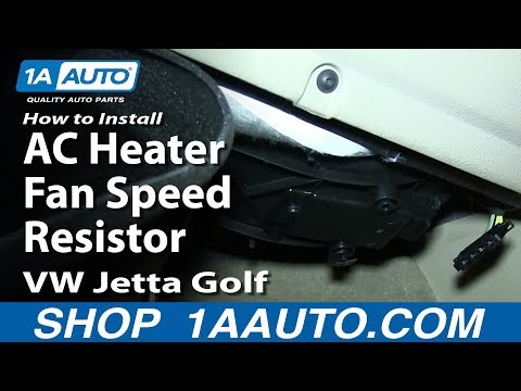 How To Install Replace AC Heater Fan Speed Resistor 1999-08 VW Jetta Golf and Beetle