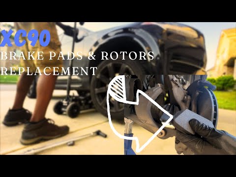 volvo xc90 2016 2019 front brake service pads rotors replacement