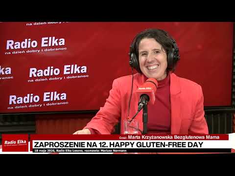 Bezglutenowa Mama zaprasza na 12. Happy Gluten-Free Day :: W naszym studiu Marta Krzyżanowska, znana jako Bezglutenowa Mama. Porozmawiamy o celiakii - chorobie, z którą w Polsce może żyć nawet wiele niezdiagnozowanych osób. Porozmawiamy o objawach, trudnej drodze do diagnozy i codziennym życiu na diecie bezglutenowej. Będzie też zaproszenie na największy w Polsce festyn bezglutenowy 12. Happy Gluten-Free Day - z wykładami specjalistów, badaniami profilaktycznymi i pysznym bezglutenowym jedzeniem. Ten festyn odbędzie się w najbliższą sobotę, 23 maja w Lesznie. Posłuchajcie tej rozmowy, bo rozpoznanie celiaki zmienia dietę, ale dziś jest wiele możliwości, dzięki którym można z nią normalnie żyć.