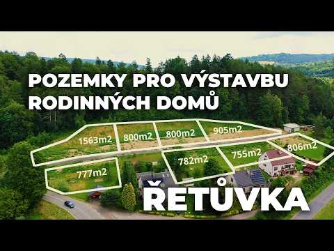 Video Prodej pozemků k výstavbě rodinného domu, 800 m2, Řetůvka