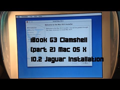 iBook G3 Clamshell (part 2) Mac OS X 10.2 Jaguar Installation