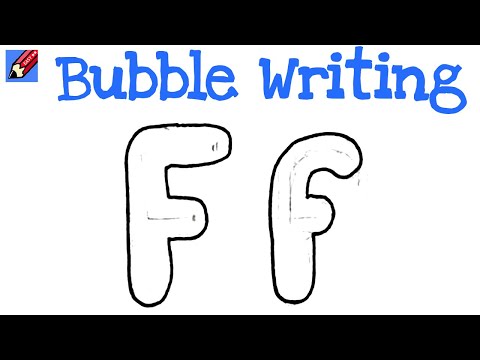 how to draw bubble letter f