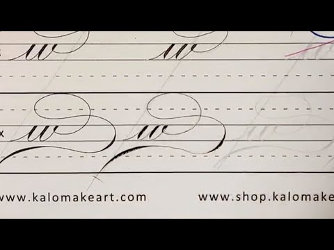 Flourish - Minuscules w, x, y - Calligraphy Demo (PART 1)